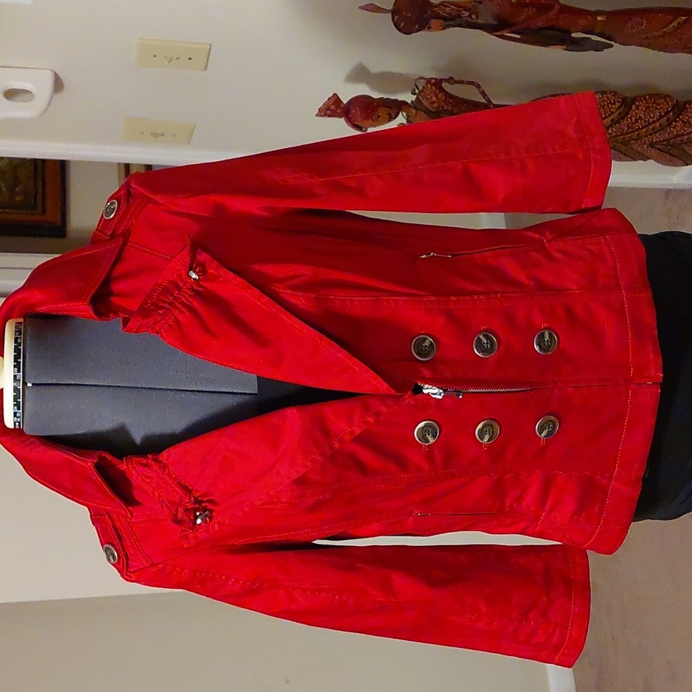 Red utility jacket